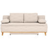 SCHLAFSOFA in Flachgewebe Sandfarben  - Sandfarben/Naturfarben, KONVENTIONELL, Holz/Textil (203/95/96cm) - Venda