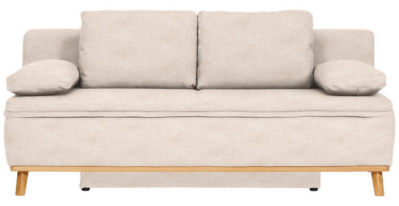 SCHLAFSOFA in Flachgewebe Sandfarben  - Sandfarben/Naturfarben, KONVENTIONELL, Holz/Textil (203/95/96cm) - Venda