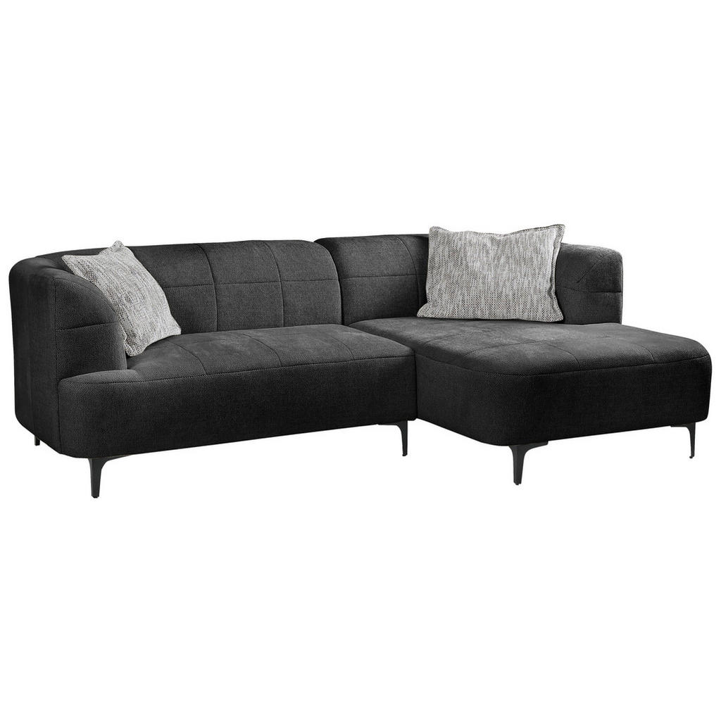 Thumbnail - Mid.you Ecksofa, Dunkelgrün, Textil, 3-Sitzer, Füllung: Polyurethan (Pur), Ottomane rechts, L-Form, 247x158 cm, Made in ...