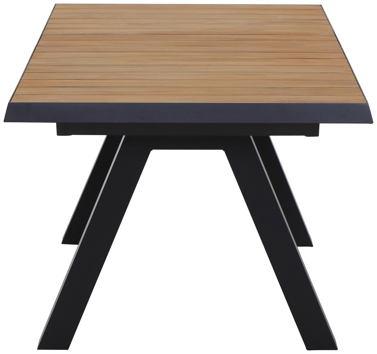 GARTENTISCH 160-200/90/77 cm Metall rechteckig  - Anthrazit/Teakfarben, Basics, Holz/Metall (160-200/90/77cm) - Siena Garden