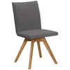 STUHL  in Samt  - Eichefarben/Grau, Konventionell, Holz/Textil (60/91/61cm) - Moderano