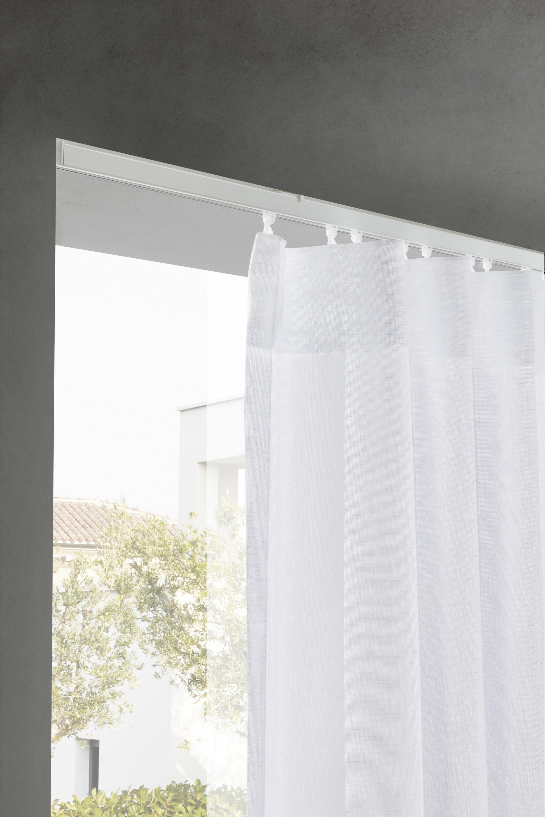 VORHANGSCHIENE - Weiß, Basics, Metall (200cm) - Homeware