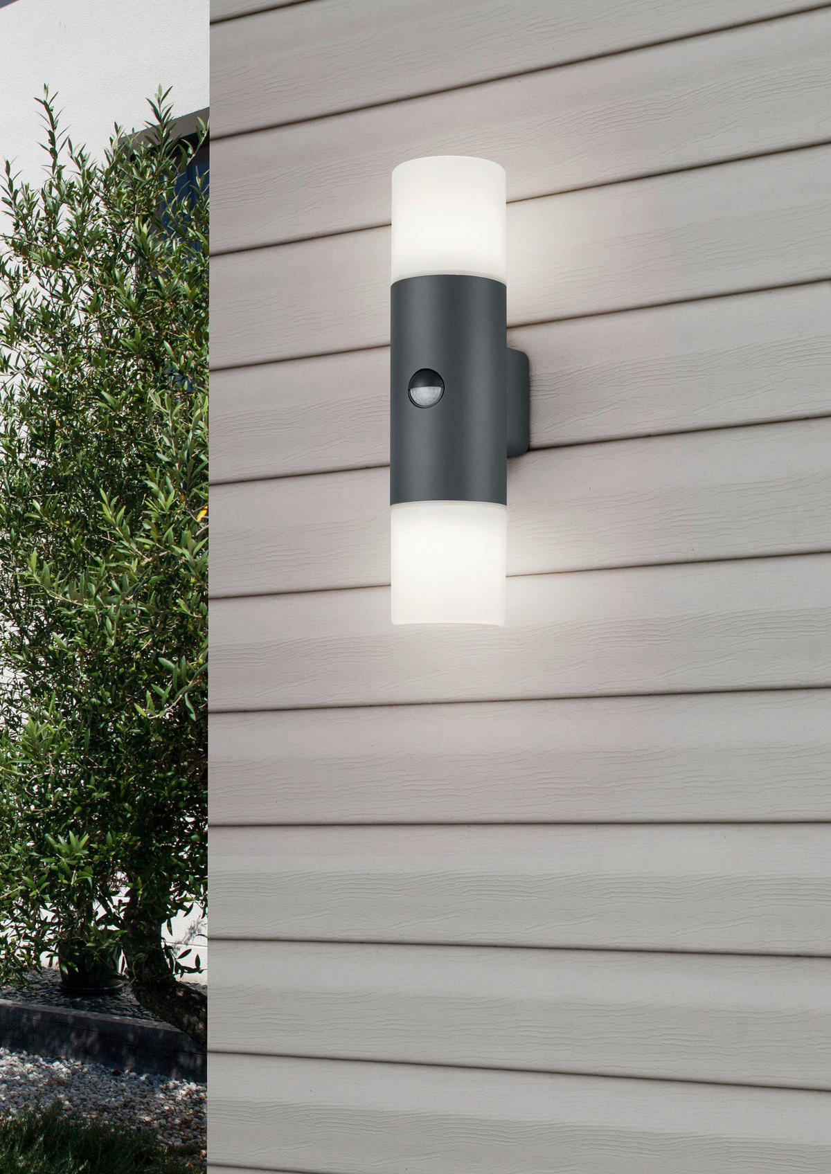 VÄGGLAMPA UTOMHUS 8,5/33 cm   - vit/antracit, Basics, metall/plast (8,5/33cm) - Trio Leuchten