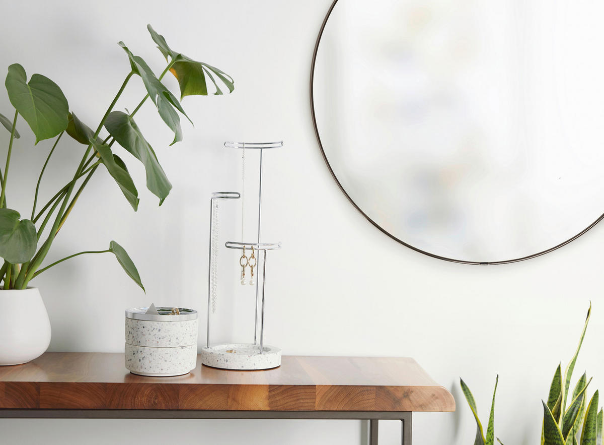 WANDSPIEGEL  - Titanfarben/Goldfarben, Basics, Glas/Metall (86cm) - Umbra