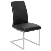 SCHWINGSTUHL in Metall, Textil Chromfarben, Schwarz - Chromfarben/Schwarz, Design, Textil/Metall (45/96/58,5cm) - Xora