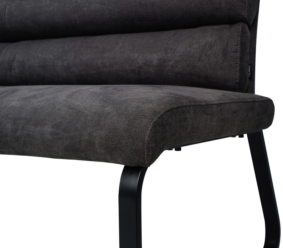 SITZBANK 180/94,5/70 cm Webstoff Braun  - Schwarz/Braun, Design, Textil/Metall (180/94,5/70cm) - Novel