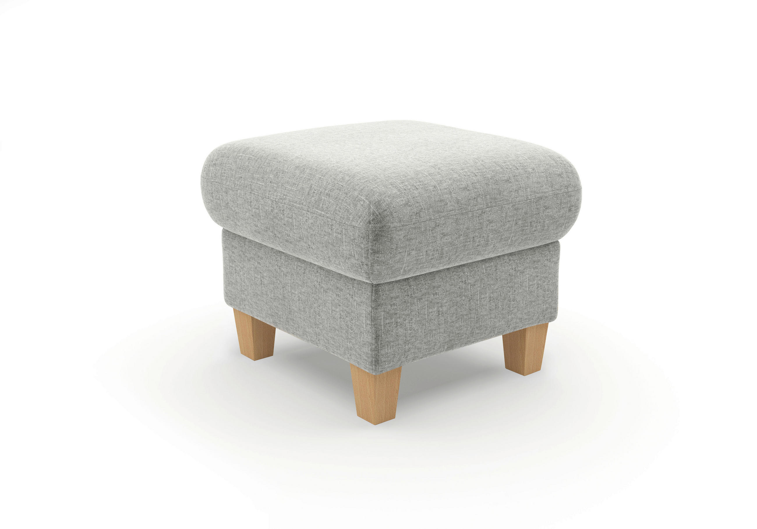 HOCKER GLENDALE E Flachgewebe Hellgrau  - Eichefarben/Hellgrau, KONVENTIONELL, Holz/Textil (58/48/58cm) - Sit & More