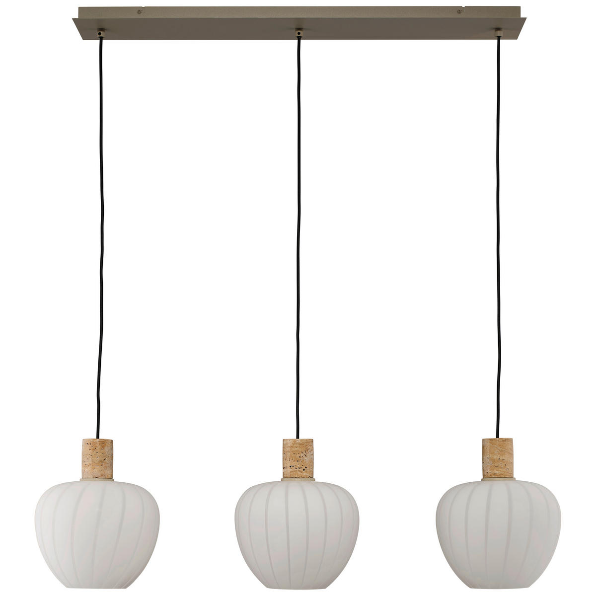 HÄNGELEUCHTE 120/25/150 cm  - Beige/Weiß, Basics, Glas/Metall (120/25/150cm)