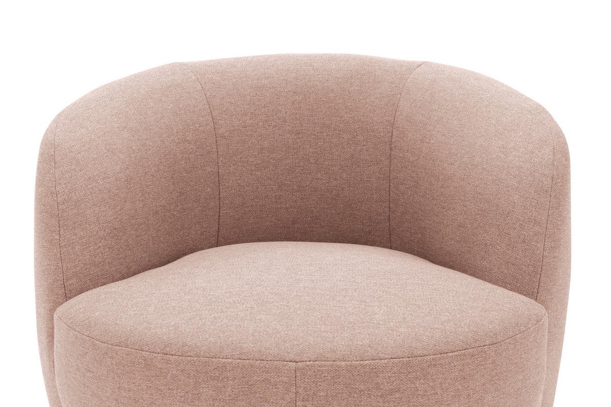 SESSEL Webstoff Rosa    - Schwarz/Rosa, Design, Textil/Metall (72/74/76cm) - MID.YOU