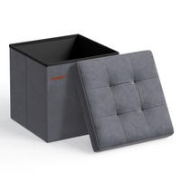 SITZBOX in Textil, Holzwerkstoff Grau  - Grau, Basics, Holzwerkstoff/Textil (38/38/38cm)