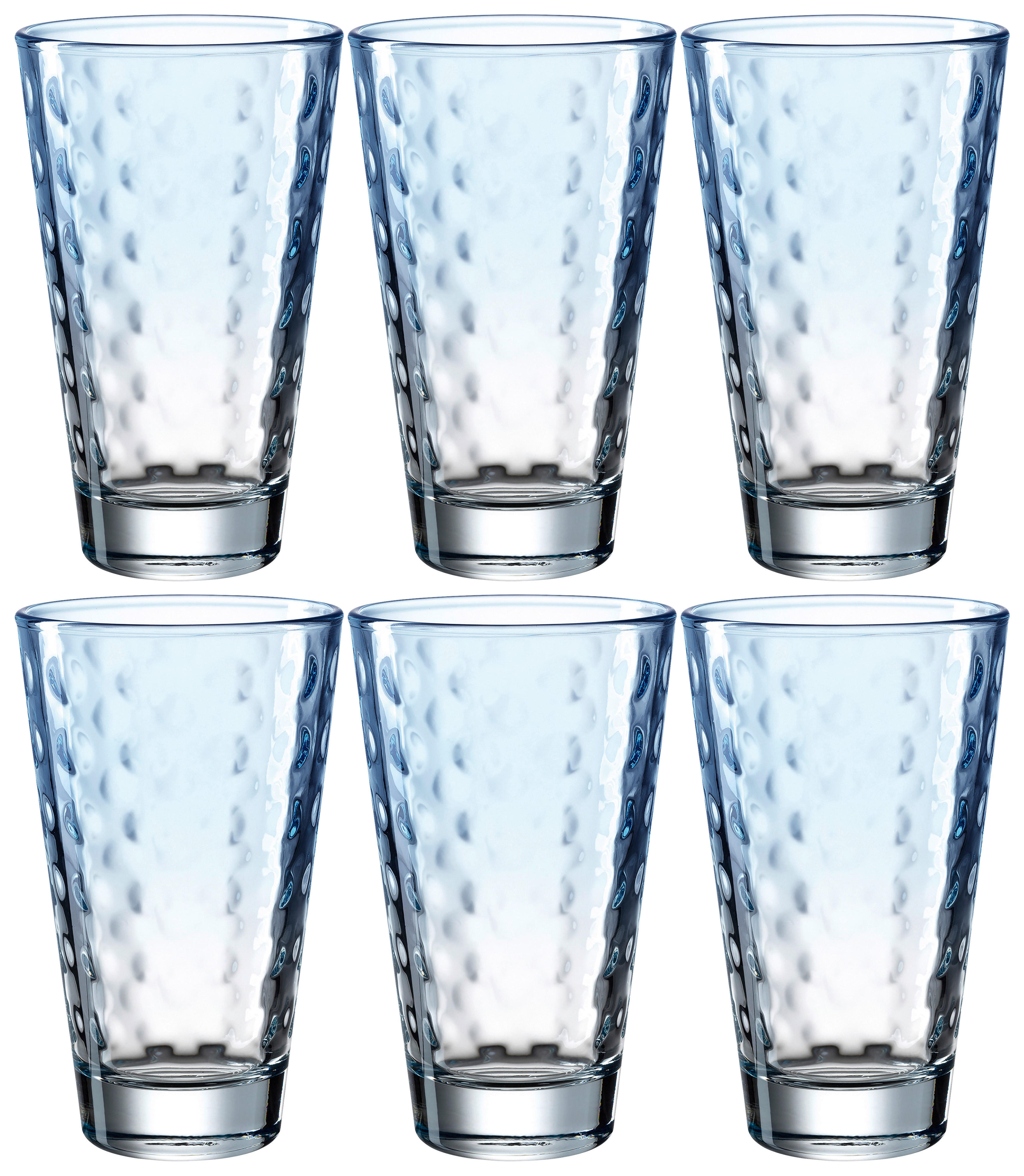 GLÄSERSET Optic  - Hellblau, Basics, Glas (300ml) - Leonardo