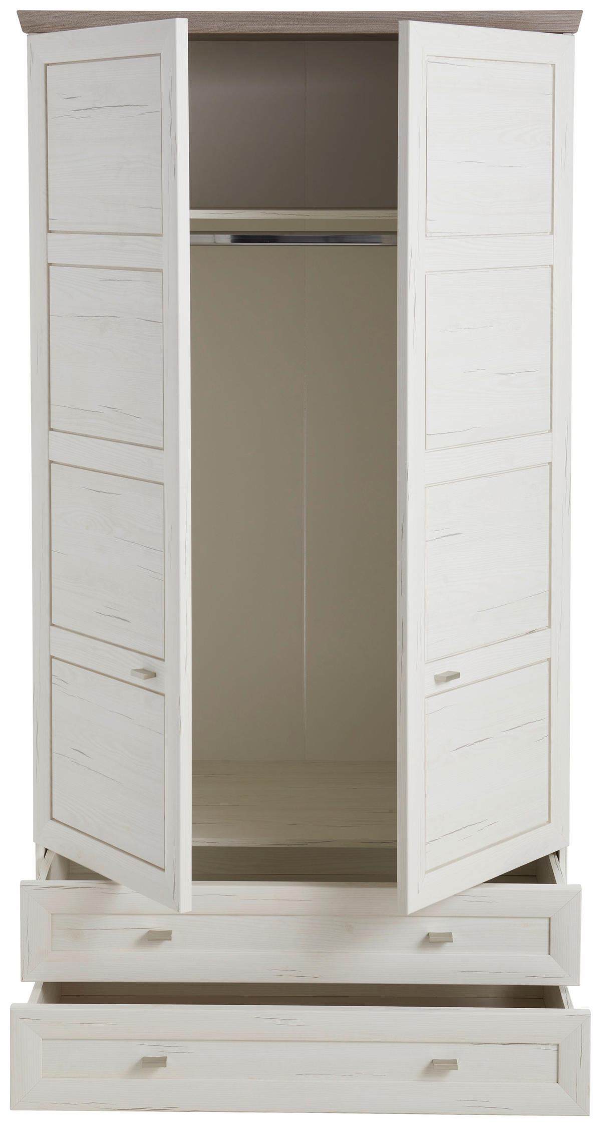 HOM\'IN Garderobenschrank Weiss Grau bestellen 