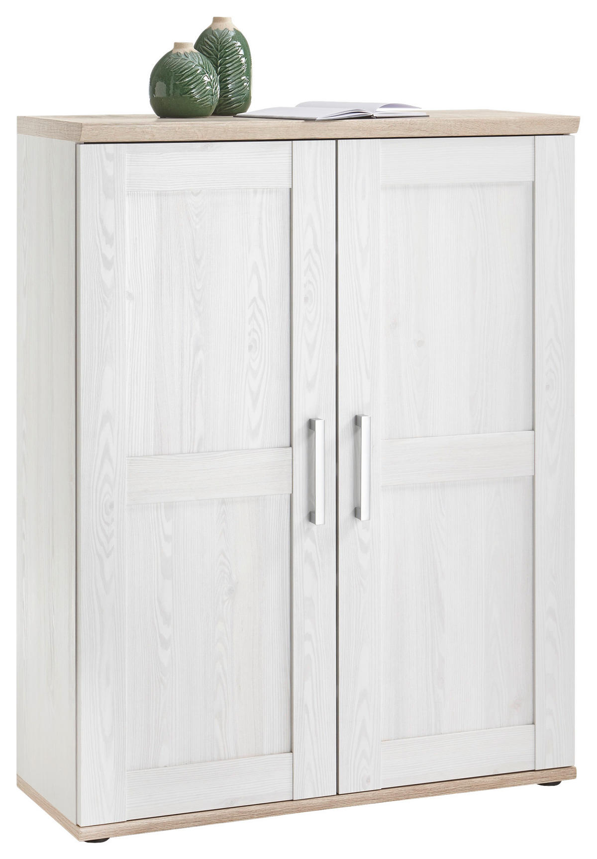 DULAP PENTRU PANTOFI 93/120/38 cm  - argintiu/stejar San Remo, Konventionell, plastic/material pe bază de lemn (93/120/38cm) - Xora