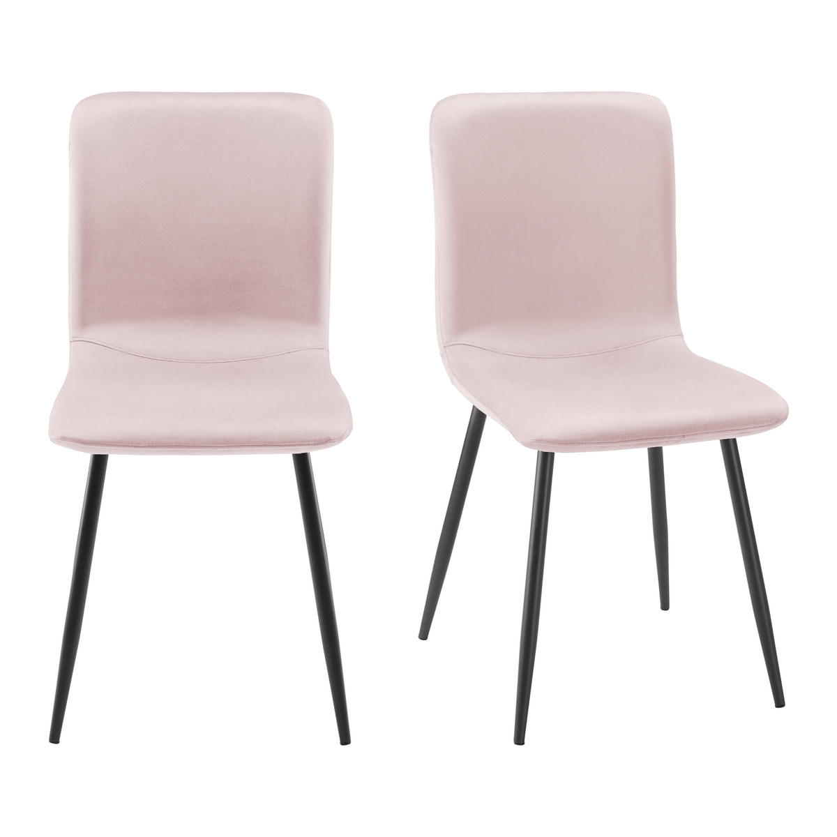STUHL - Dunkelgrau/Rosa, MODERN, Textil/Metall (43/86/55cm) - Bessagi Home