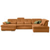 WOHNLANDSCHAFT in Mikrofaser Orange  - Chromfarben/Orange, Design, Textil (195/371/260cm) - Beldomo Style