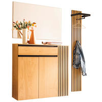 GARDEROBE 3-teilig  in 150/200/30 cm  - Eichefarben/Schwarz, Design, Holz/Holzwerkstoff (150/200/30cm) - Moderano