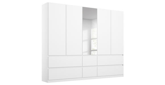 DREHTÜRENSCHRANK  in Weiß  - Weiß, Design, Glas/Holzwerkstoff (226/210/54cm) - Carryhome