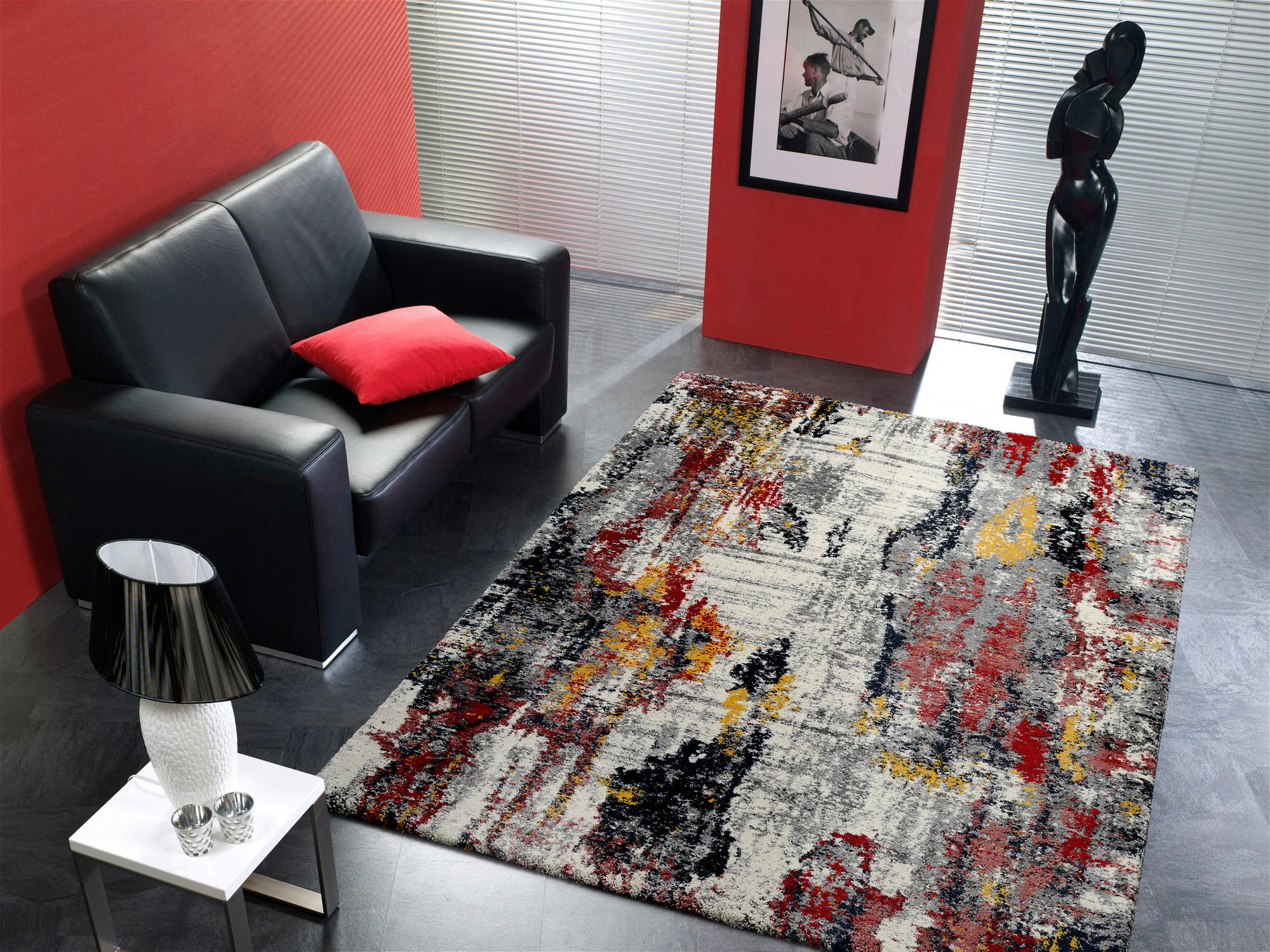 Thumbnail - Novel Webteppich Timeline Spring, Mehrfarbig, Textil, Vintage, rechteckig, 200x290 cm, Oeko-Tex® Standard 100, für Fußbo...