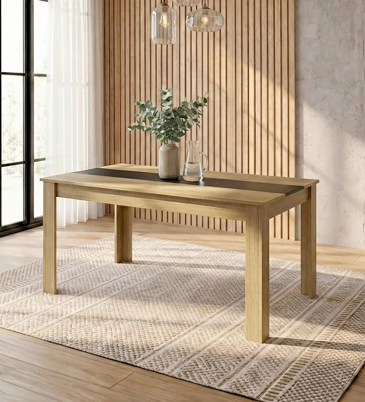 ÉTKEZŐASZTAL - méztölgy színű, Modern, faalapú anyag (140/80/75cm) - MID.YOU