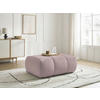 HOCKER FUJI  Leinenoptik Rosa  - Schwarz/Rosa, MODERN, Kunststoff/Textil (112/44/80cm)