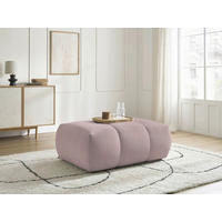 HOCKER FUJI  Leinenoptik Rosa  - Schwarz/Rosa, MODERN, Kunststoff/Textil (112/44/80cm)
