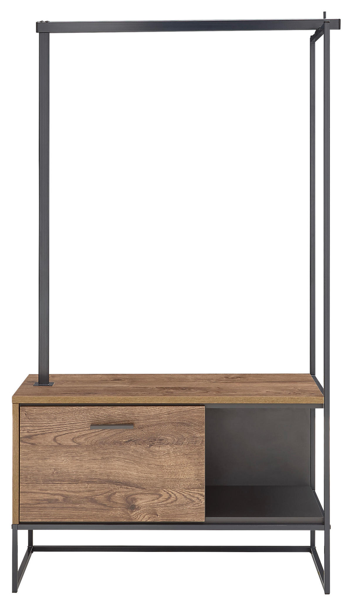 GARDEROBE 85,6/154/38 cm Graphitfarben, Eichefarben von XORA