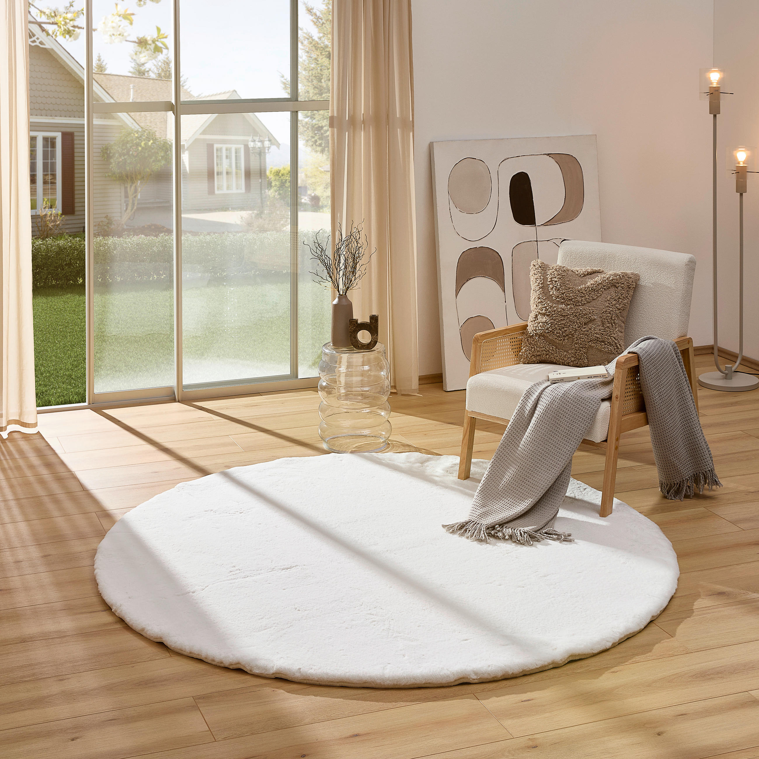 HOCHFLORTEPPICH 190 cm Creme  - Creme, Basics, Textil (190cm) - Novel