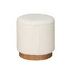 POUF in Creme Textil, Holzwerkstoff Creme  - Creme/Weiß, Design, Holzwerkstoff/Textil (38/42/38cm) - MID.YOU