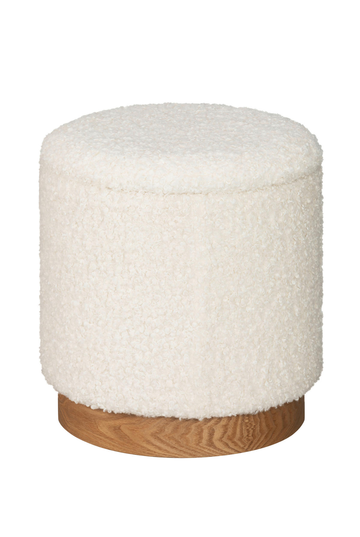 POUF in Creme Textil, Holzwerkstoff Creme  - Creme/Weiß, Design, Holzwerkstoff/Textil (38/42/38cm) - MID.YOU