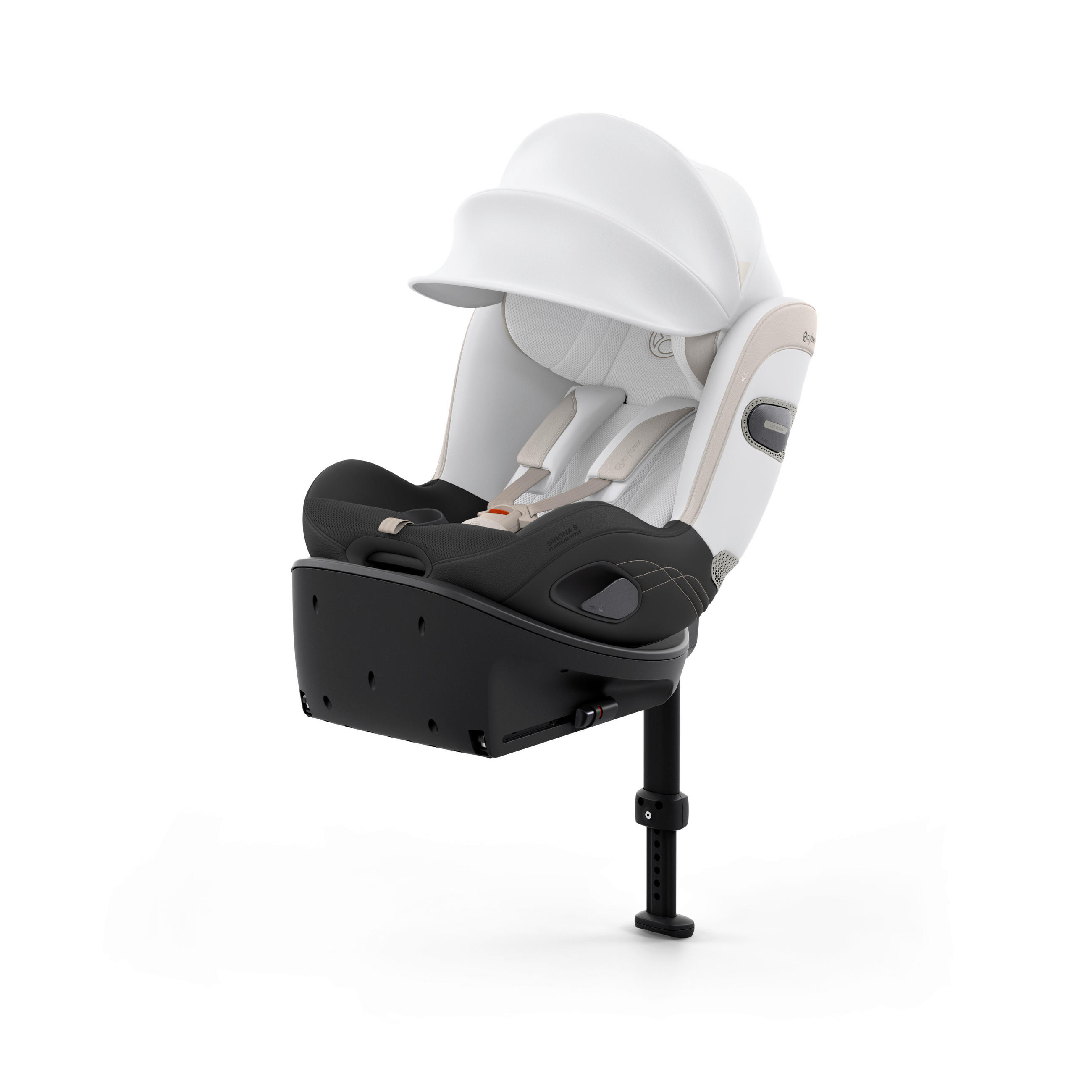 REBOARDER-KINDERSITZ Sirona Si Style Off White  - Weiß, Basics, Kunststoff/Textil (61/45,5/49,5cm) - cybex PLATINUM