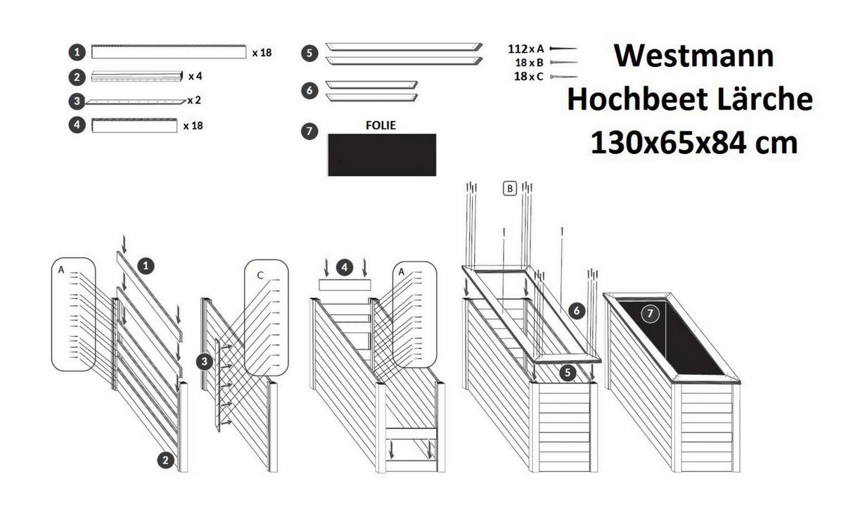 VYVÝŠENÝ ZÁHON   - farba smrekovca, Basics, drevo (65/84/130cm)