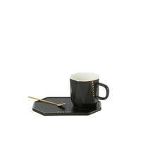 BECHER  - Schwarz, Basics, Keramik (17,8/12,2/8cm) - Ambia Home