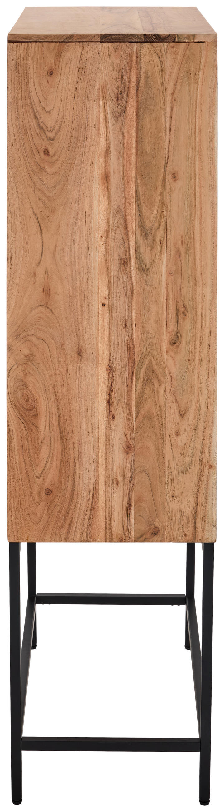 KOMMODE , 85/85/40 cm,  - Schwarz/Akaziefarben, KONVENTIONELL, Holz/Metall (85/85/40cm) - Livetastic