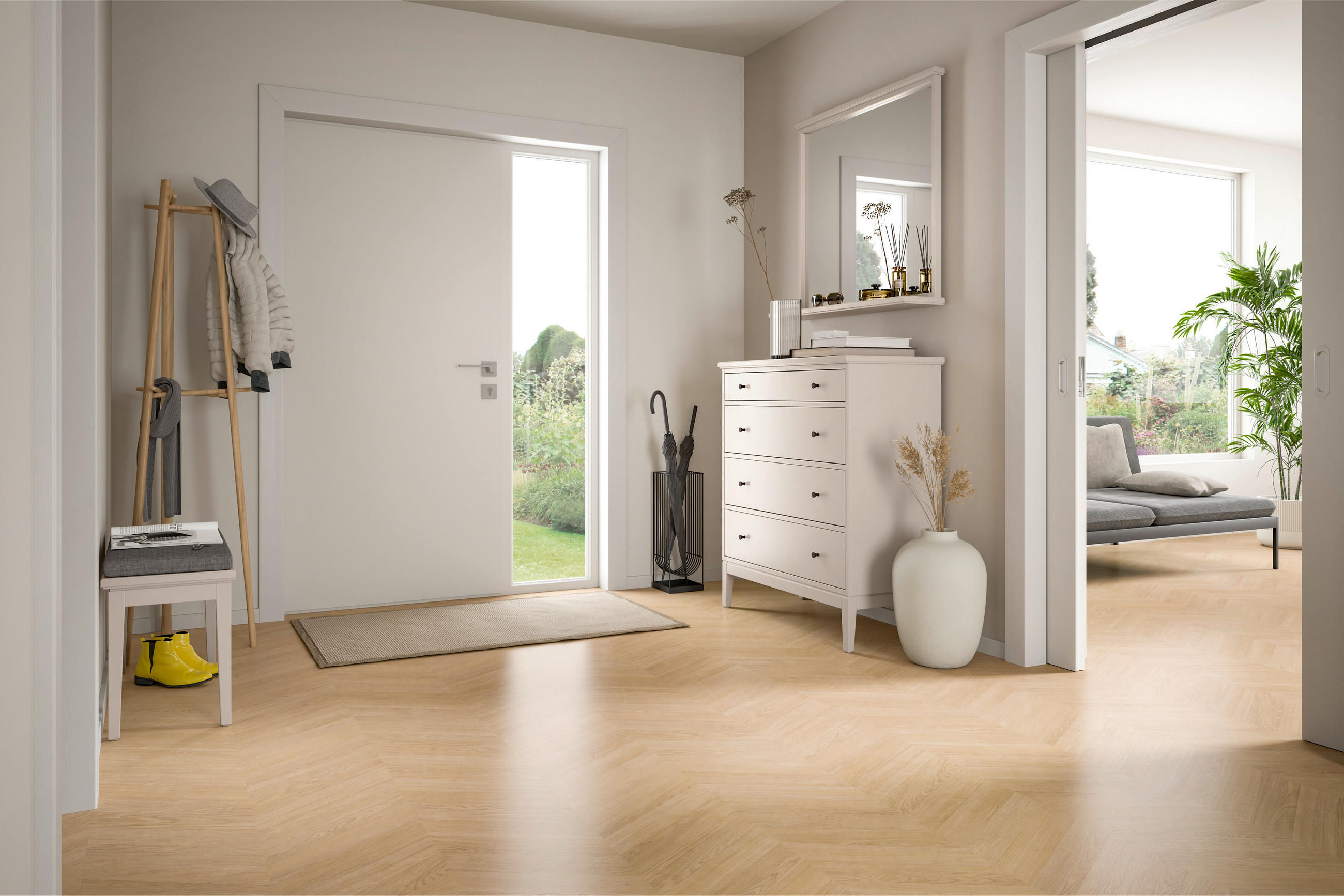 LAMINATBODEN Skanderborg Eiche EGGER Nature Sense  per  m² - Eichefarben/Beige, KONVENTIONELL, Holzwerkstoff (129.2/32.7/0.8cm) - Egger Holzwerkstoffe