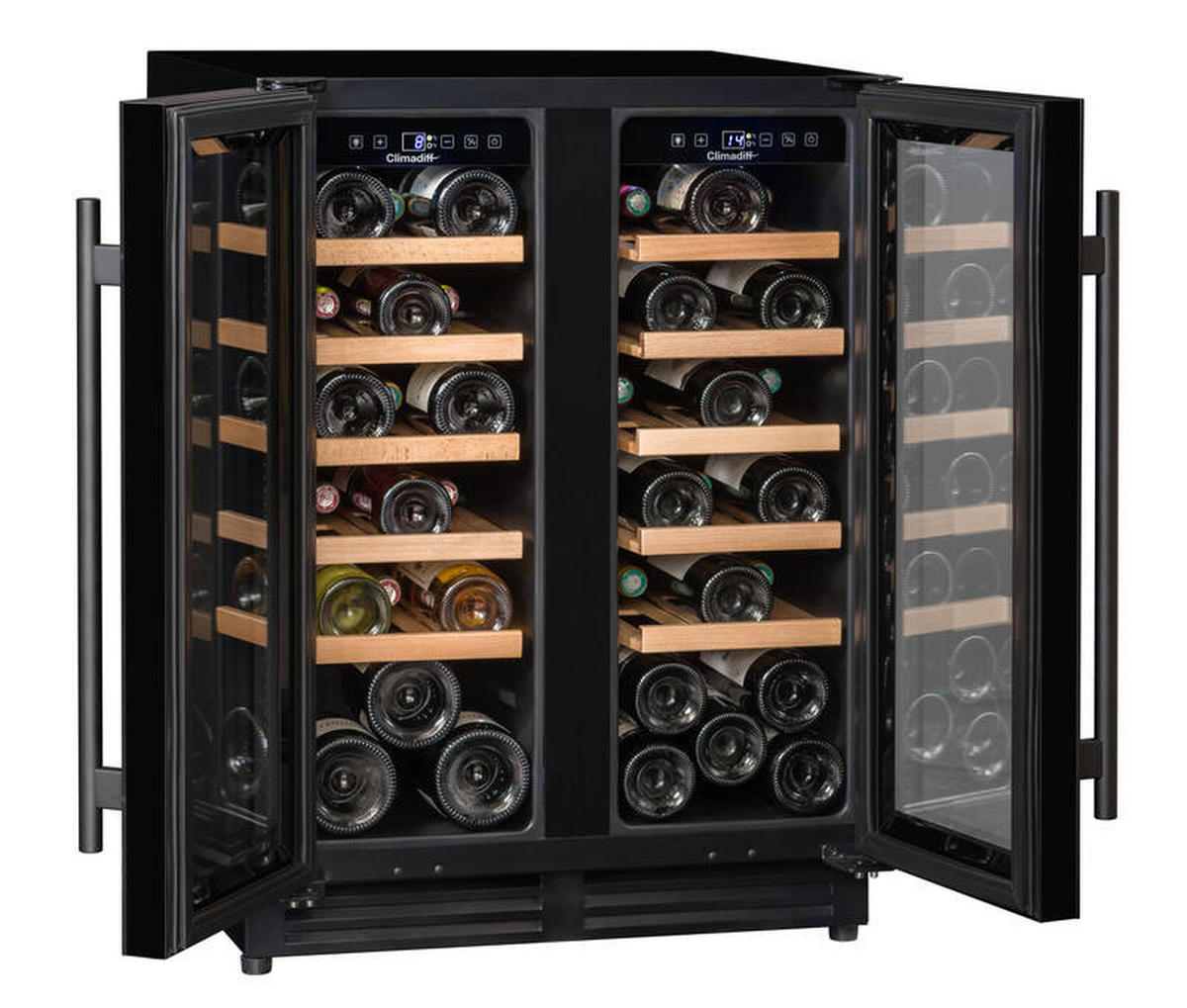 WEINKÜHLSCHRANK CBU40D1B  - Basics, Glas/Holz (59,5/82,0/57,5cm)