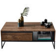 COUCHTISCH in Holzwerkstoff 115/65/42 cm  - Eichefarben/Graphitfarben, MODERN, Holzwerkstoff/Metall (115/65/42cm) - Hom`in