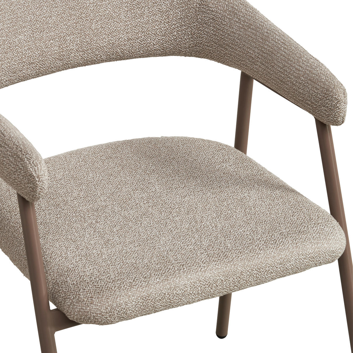 ARMLEHNSTUHL  in Eisen Webstoff  - Beige/Schwarz, MODERN, Textil/Metall (61/79/59cm) - MID.YOU