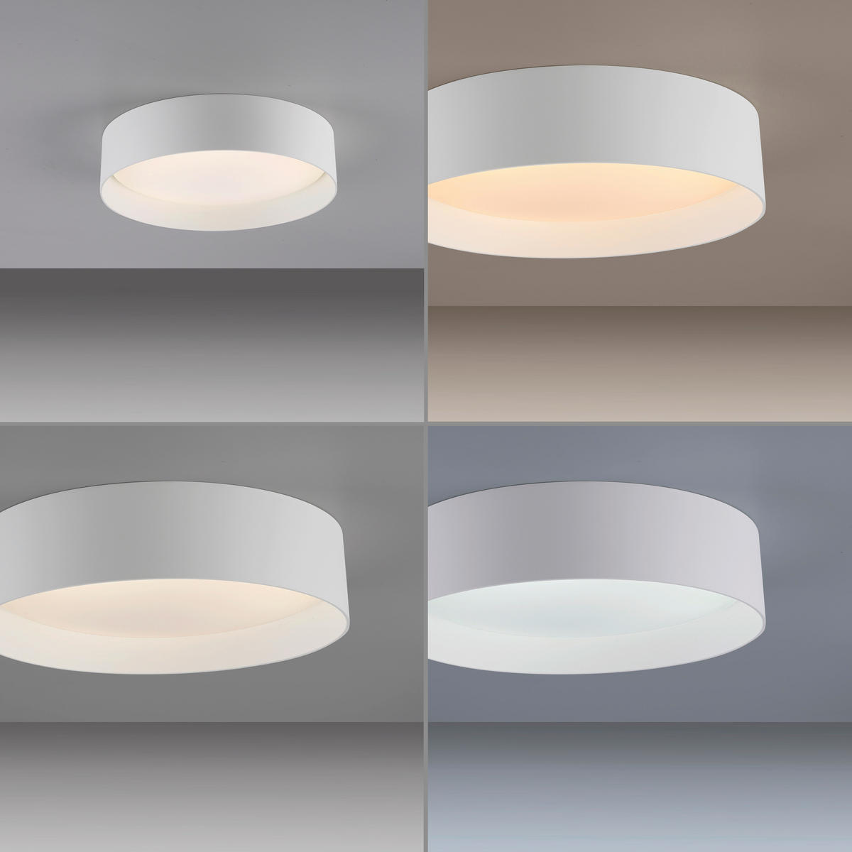 LED-DECKENLEUCHTE Tavoli 28.5/28.5/7 cm   - Weiß, KONVENTIONELL, Kunststoff/Metall (28.5/28.5/7cm) - Schöner Wohnen