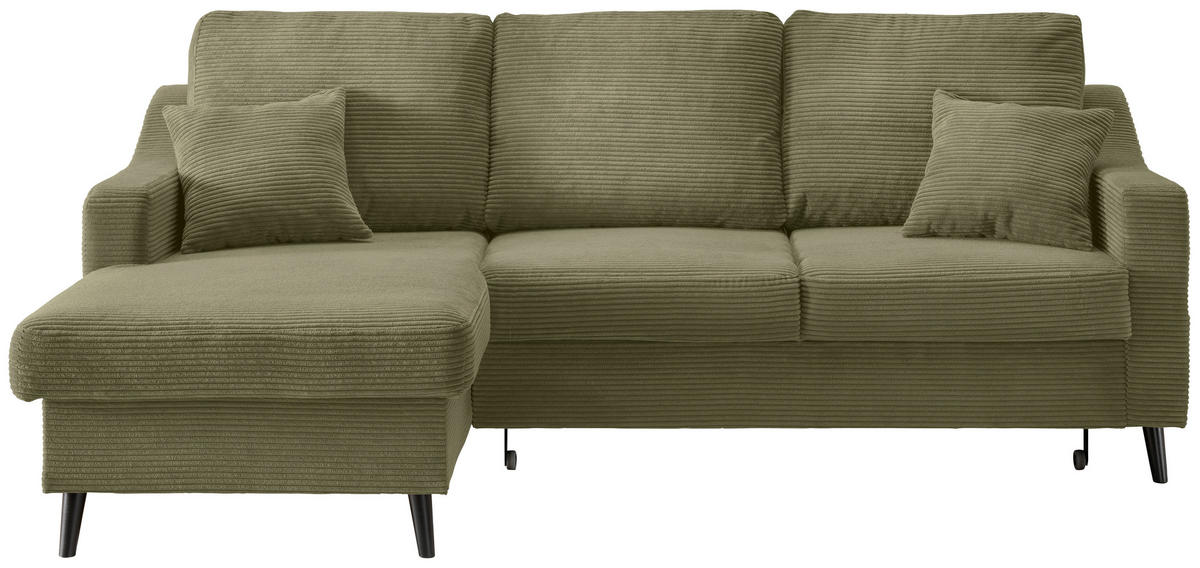Freisteller von P & B ECKSOFA Olivgrün Cord.