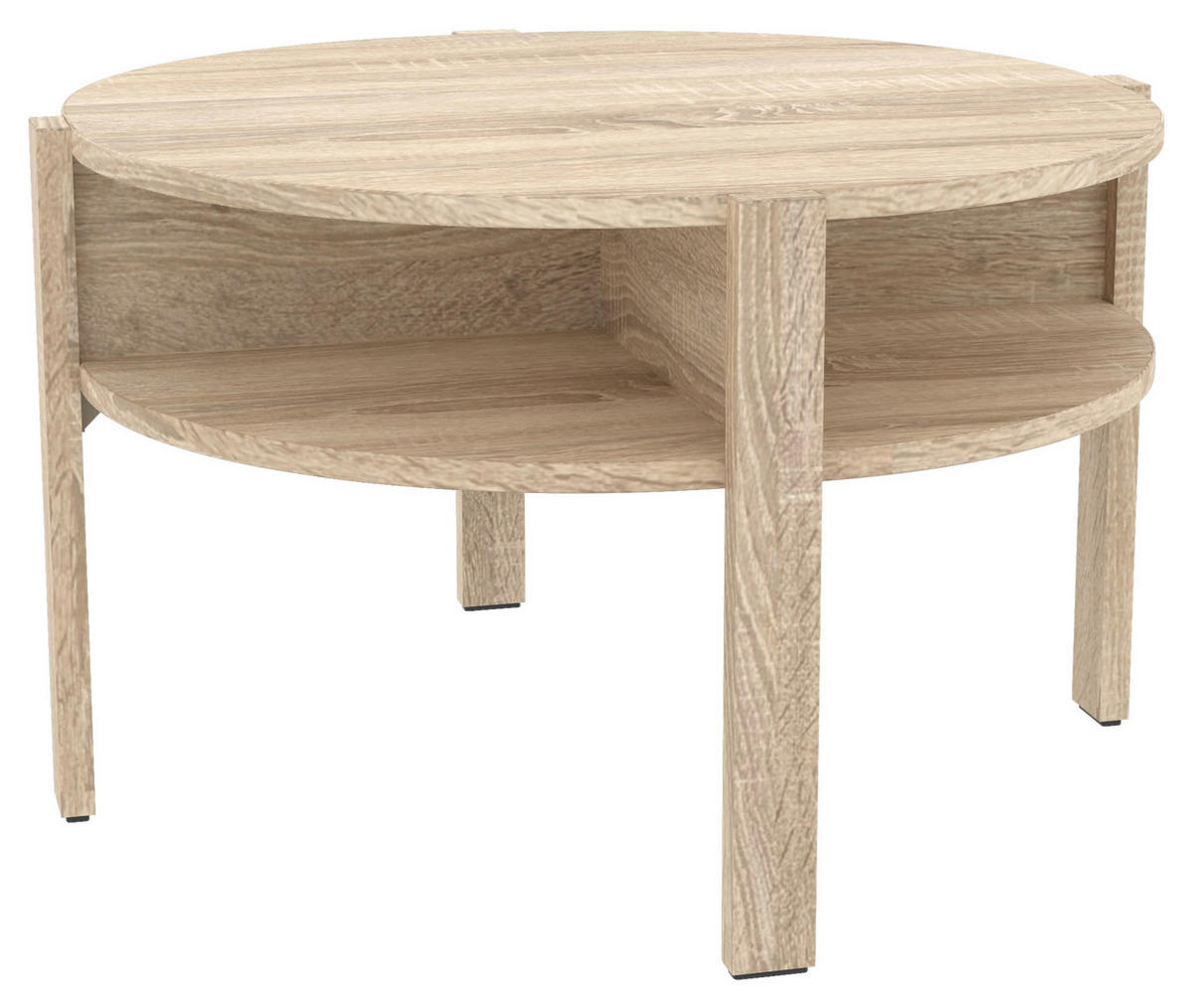 COUCHTISCH 74,4/74,4/45,5 cm rund Sonoma Eiche  - Sonoma Eiche, ROMANTIK / LANDHAUS, Holzwerkstoff (74,4/74,4/45,5cm) - Ti'me
