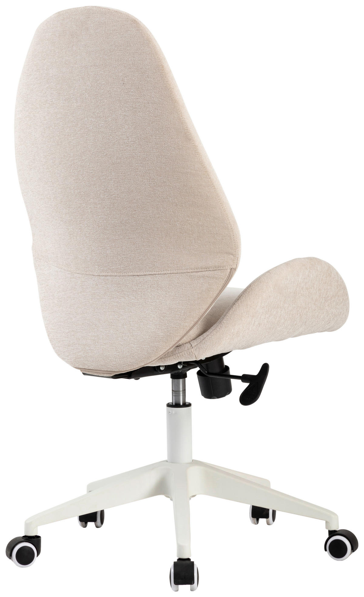 DREHSTUHL  in Webstoff Beige  - Weiss/Beige, Modern, Kunststoff/Textil (56/105-115/57cm) - Carryhome