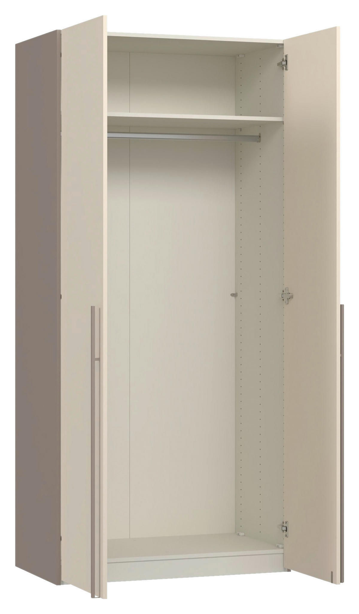 DREHTÜRENSCHRANK 102/220/59 cm,  in Kaschmir, Hellbraun, 2-türig  - Hellbraun/Kaschmir, Design, Holzwerkstoff/Metall (102/220/59cm) - Jutzler