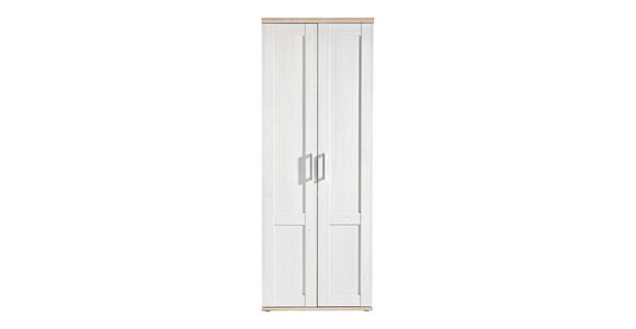 GARDEROBENSCHRANK 76/200/38 cm  - Eichefarben/Silberfarben, Design, Holzwerkstoff/Kunststoff (76/200/38cm) - Xora