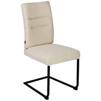SCHWINGSTUHL   Mikrofaser  - Beige/Schwarz, Design, Textil/Metall (48/98/63cm) - Novel