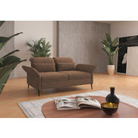 2,5-SITZER in Flachgewebe Hellbraun  - Hellbraun/Schwarz, KONVENTIONELL, Textil/Metall (189/92/123cm) - Sit & More
