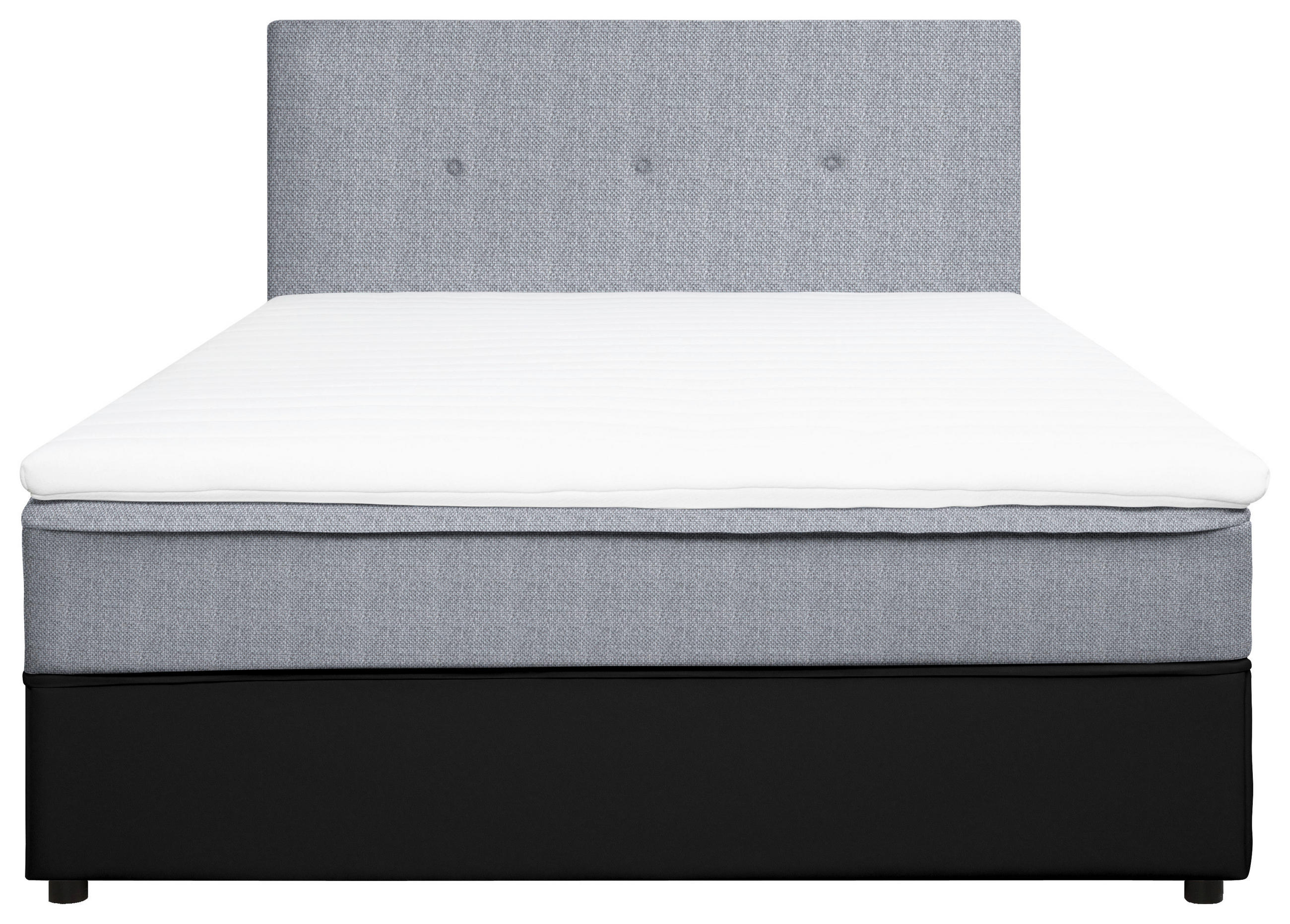 BOXBETT 140/200 cm  in Schwarz, Hellgrau  - Hellgrau/Schwarz, KONVENTIONELL, Holz/Textil (140/200cm) - Boxxx