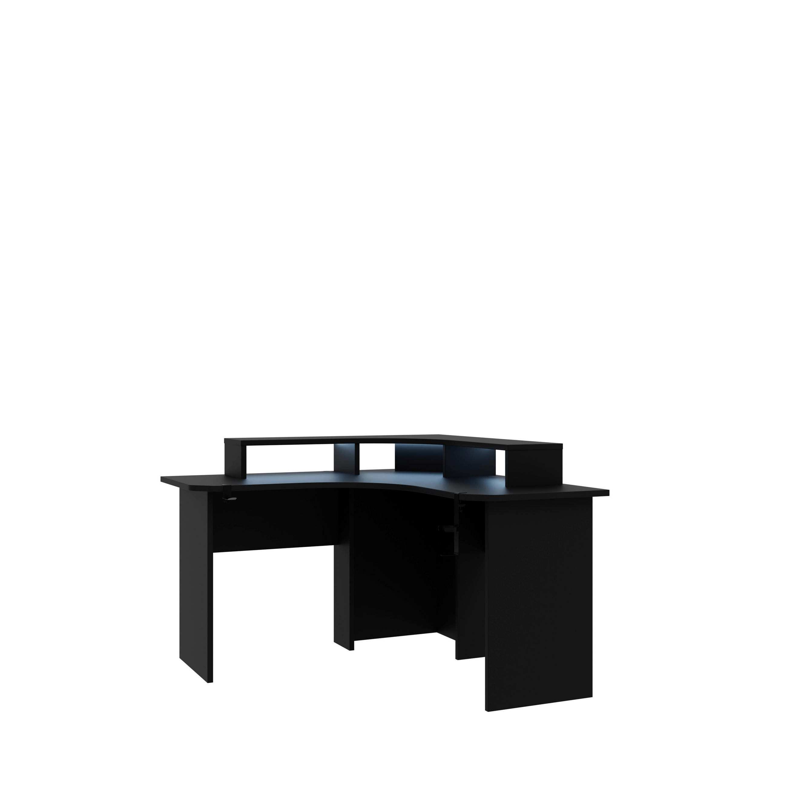 BIROU DE GAMING - negru, Modern, material pe bază de lemn (130/91,1/130cm) - Hom`in