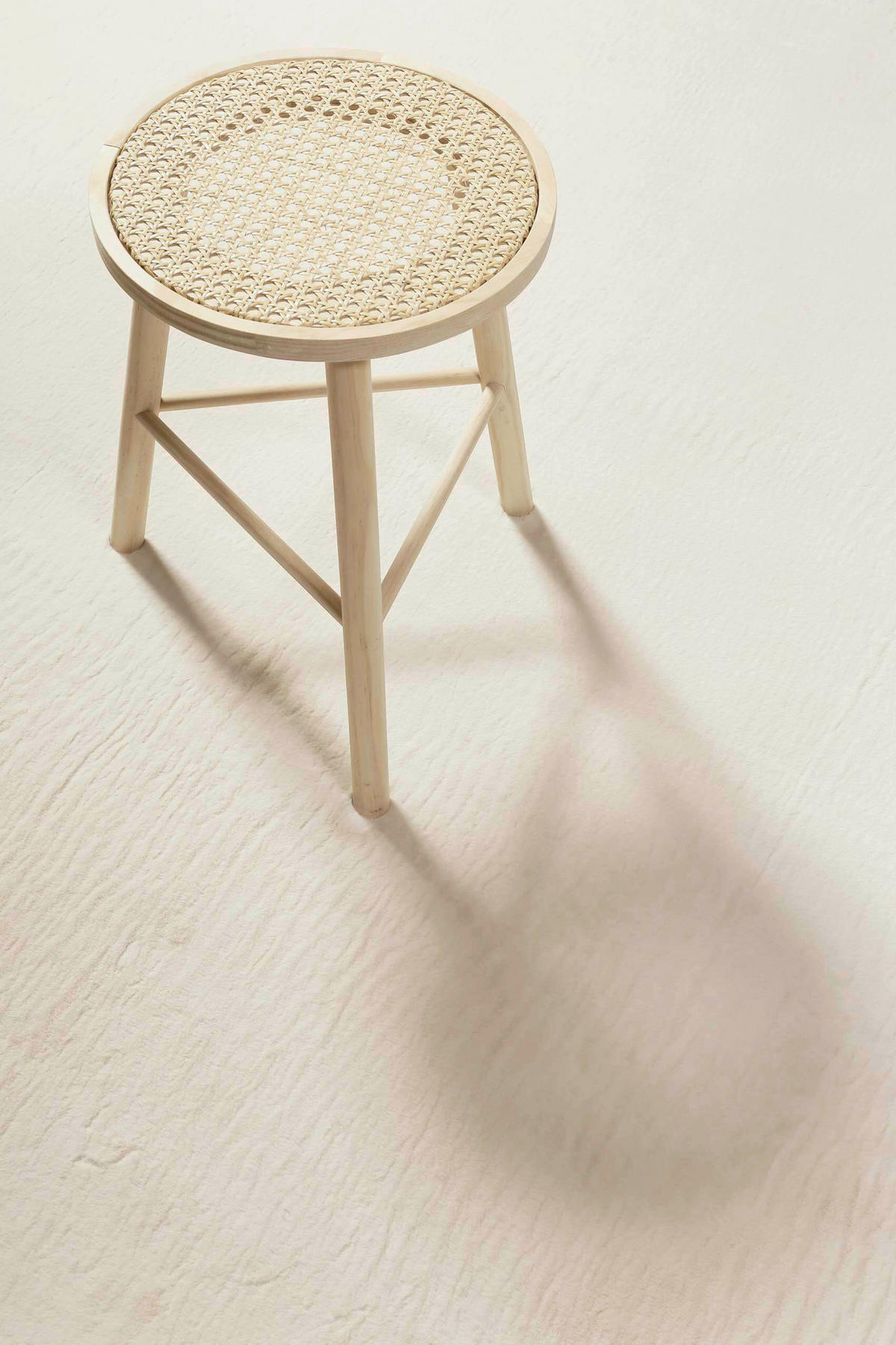 WEBTEPPICH  Wohnzimmer 80 cm Villa Rosso Creme rund  - Creme, Basics, Textil (80cm)