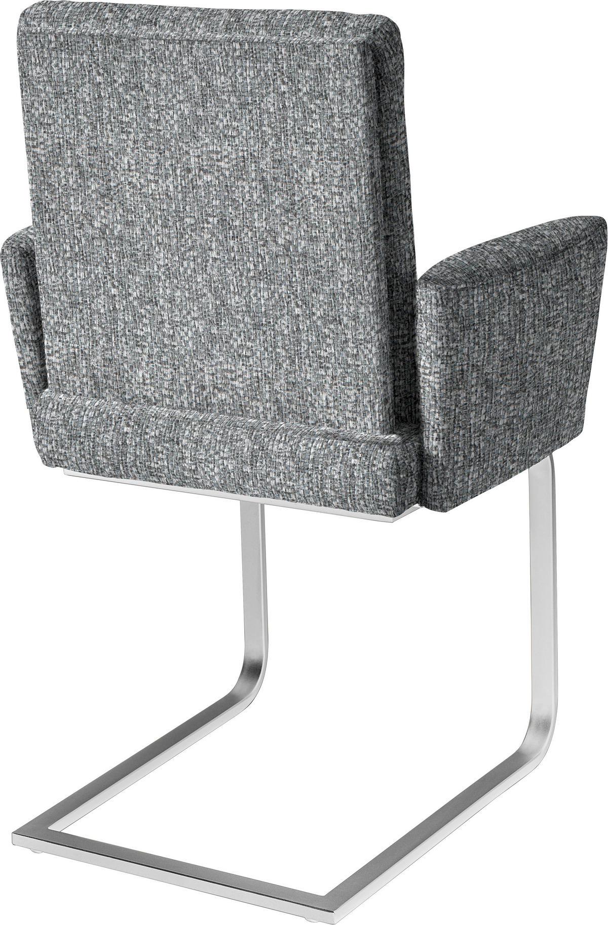 ARMLEHNSTUHL  in Stahl Chenille  - Chromfarben/Grau, Design, Textil/Metall (56/92/60cm) - Dieter Knoll