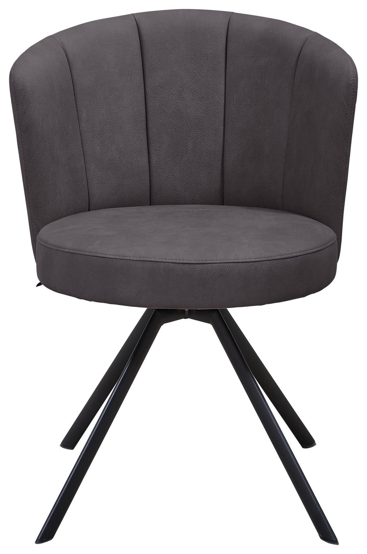 STUHL Mikrofaser Anthrazit  - Anthrazit, Design, Textil/Metall (62/83/64cm) - Venjakob